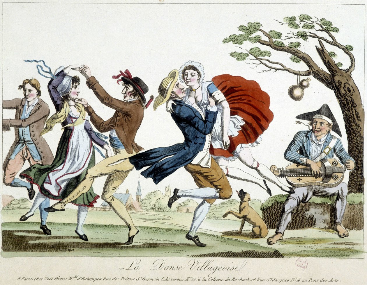 Bal: dorpsdans - n.d., eind 18e eeuw, Carnavalet door Unknown artist