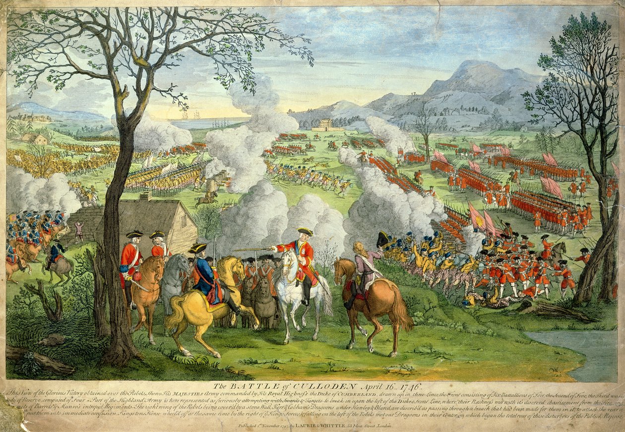 Slag bij Culloden door Unknown artist