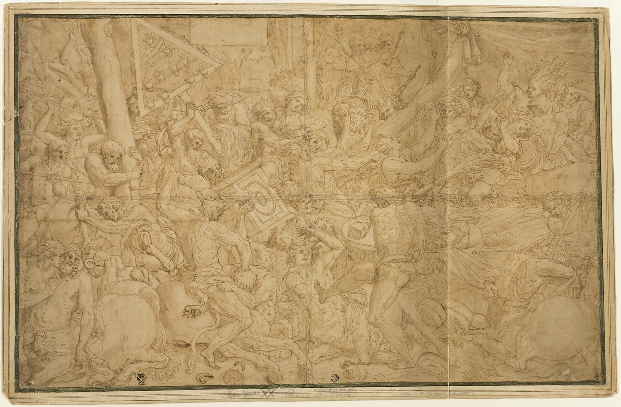 Strijd van Lapiths en Centauren door Unknown artist