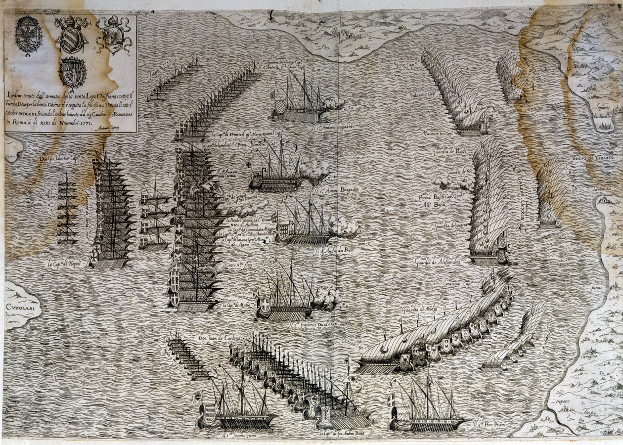 Slag bij Lepanto door Unknown artist