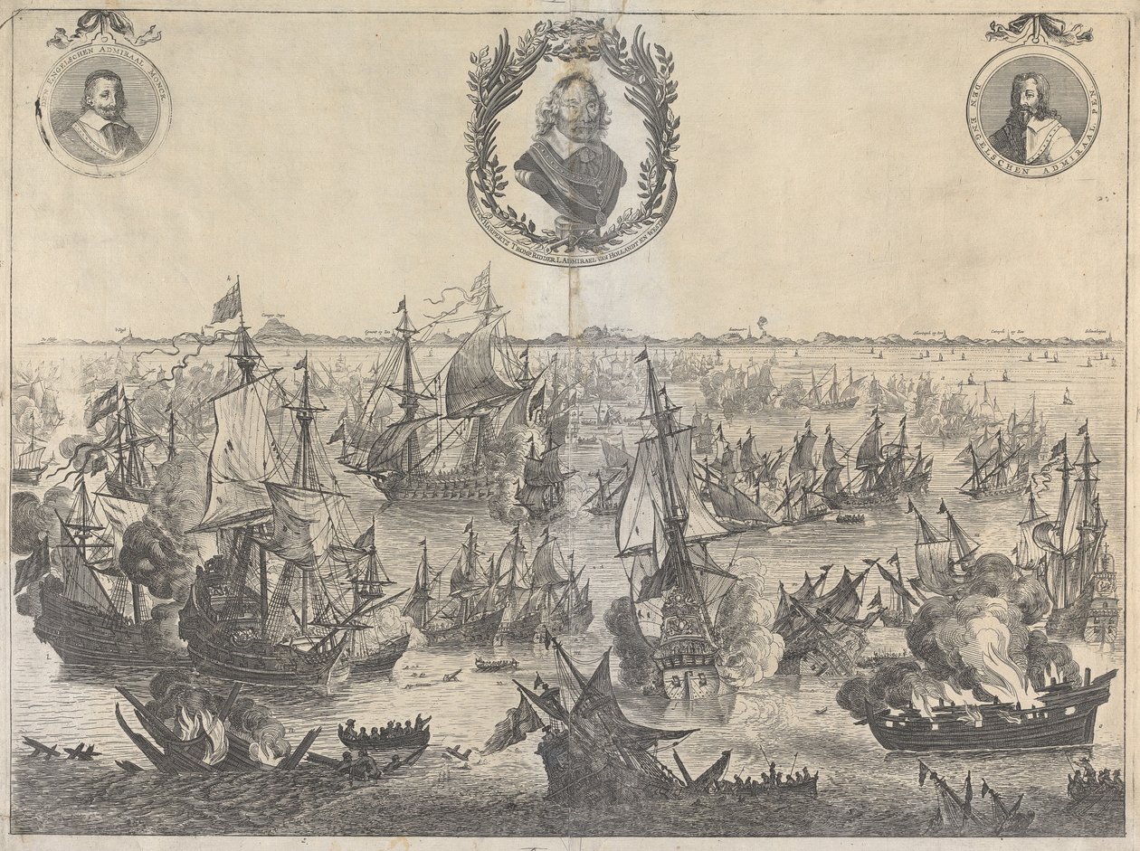 Slag bij Scheveningen, 31 Juli 1653 door Unknown artist