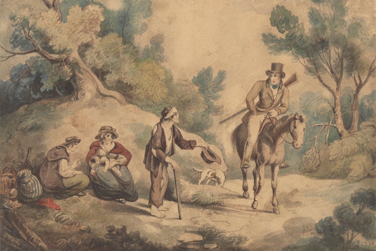 Bedelaars en Ruiter door Unknown artist