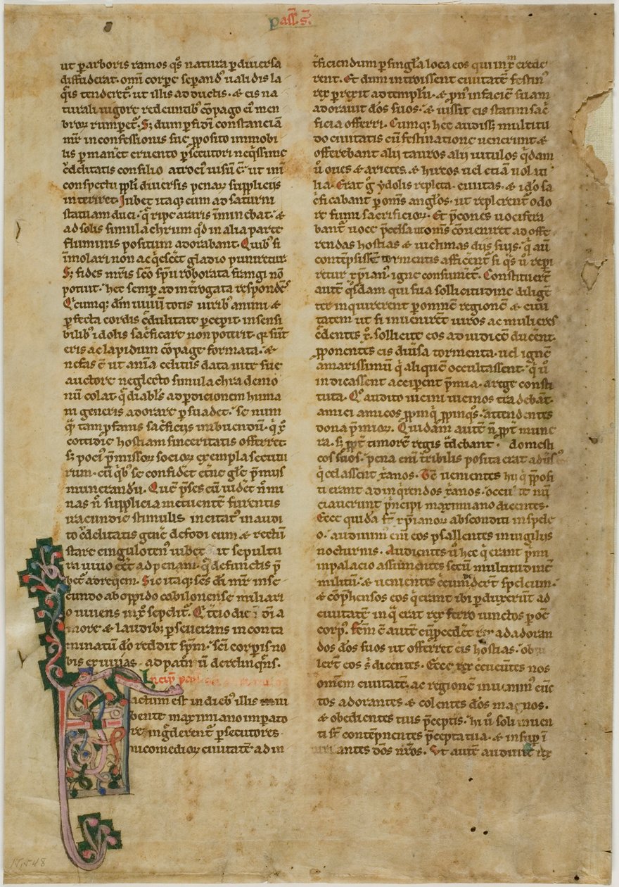 Bifolia uit een Vita Sanctorum, of Leven van de Heiligen door Unknown artist