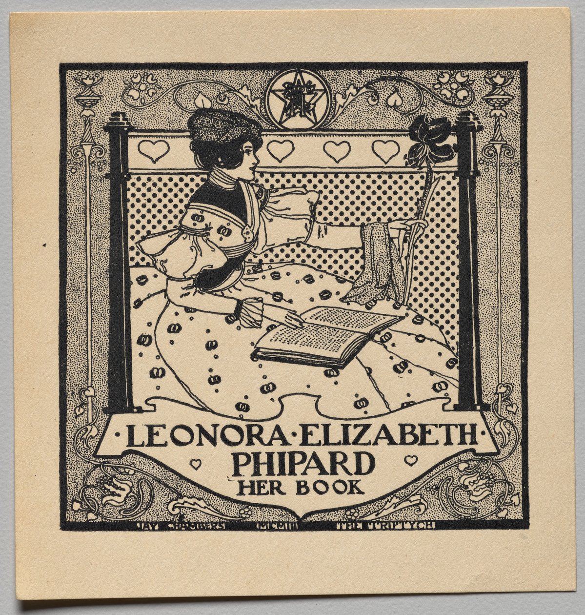 Boekmerk: Leonora Elizabeth Phipard door Unknown artist