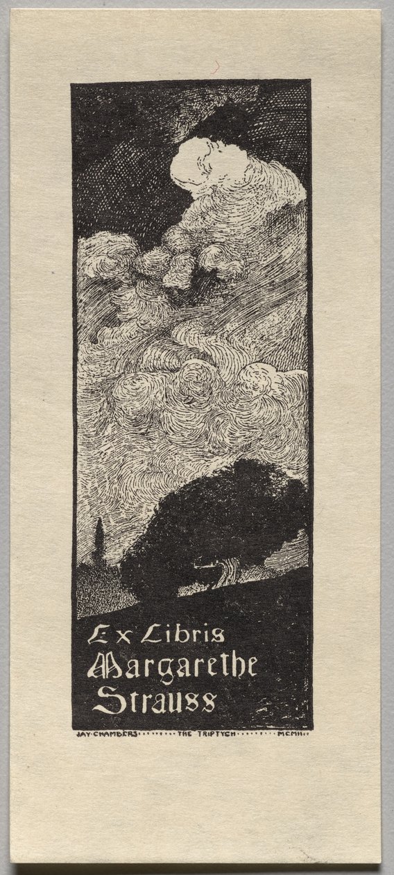 Bookplate: Margarethe Strauss door Unknown artist