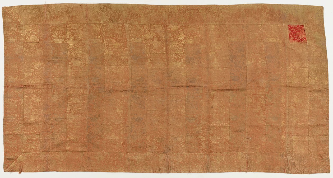 Brocade, zijde. Een Boeddhistische monnikspij. Genaaid: Kesa door Unknown artist