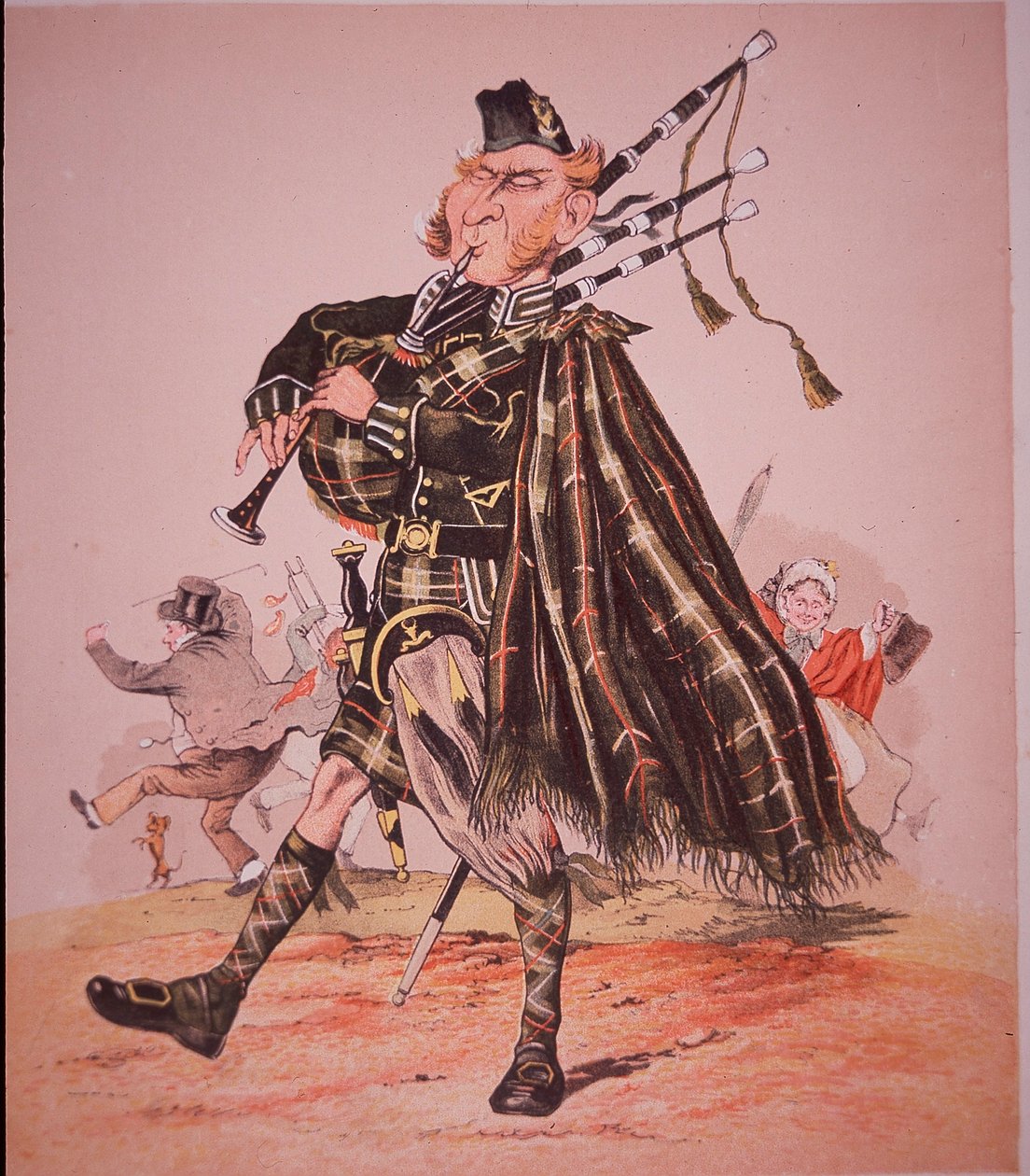 Karikatuur van Hooglandpijper door Unknown artist