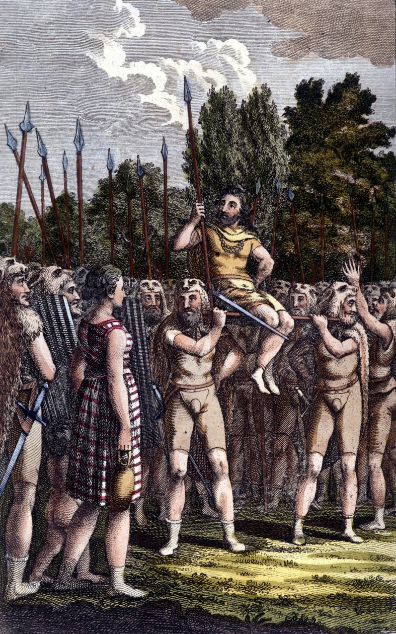 Keltische ceremonie. Gravure uit de 19e eeuw. door Unknown artist