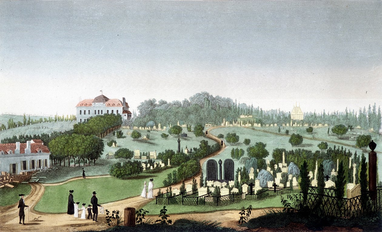Begraafplaats Père Lachaise, circa 1820 - in 