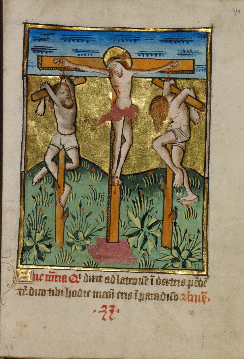 Christus gekruisigd tussen de twee dieven door Unknown artist