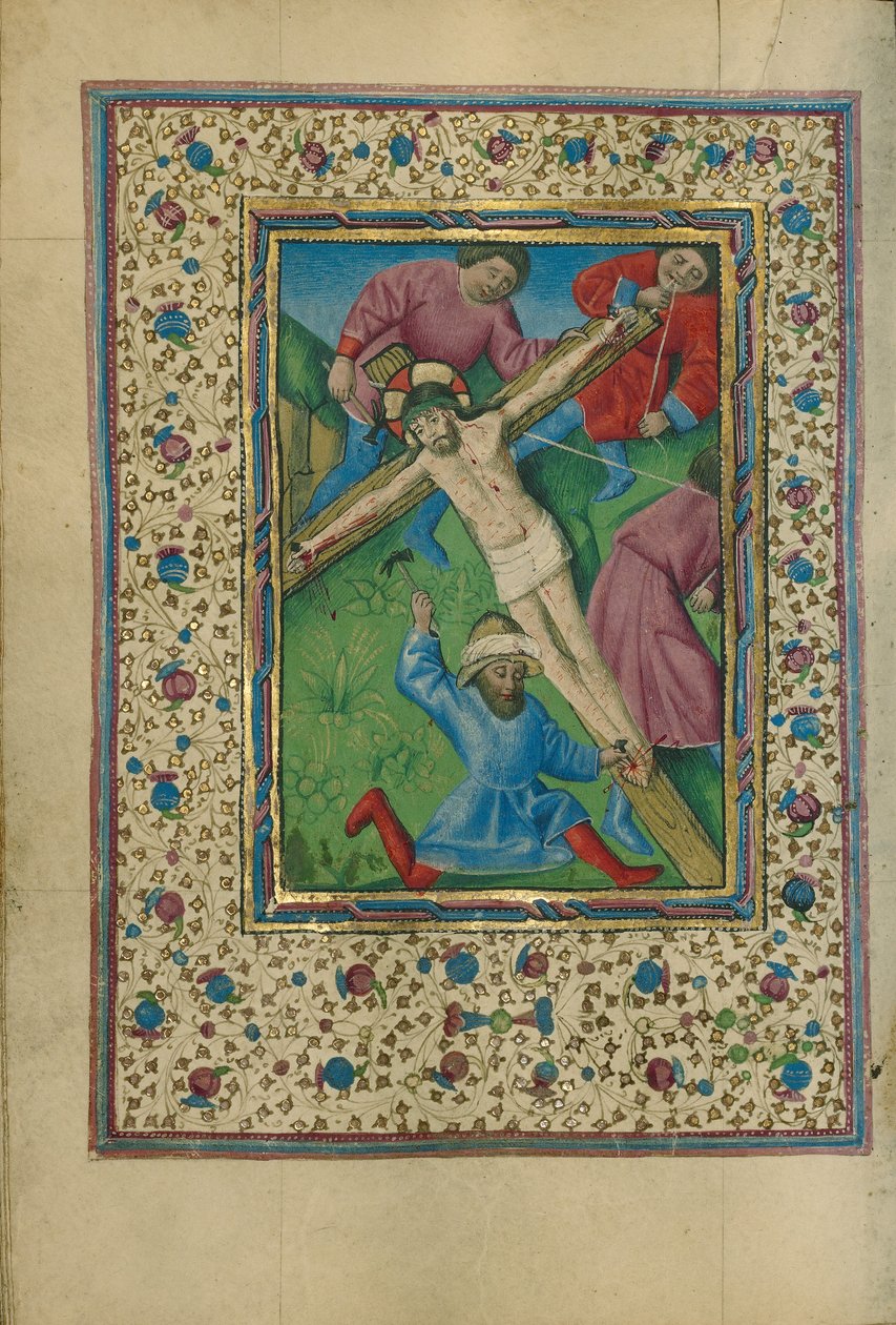 Christus aan het kruis genageld door Unknown artist