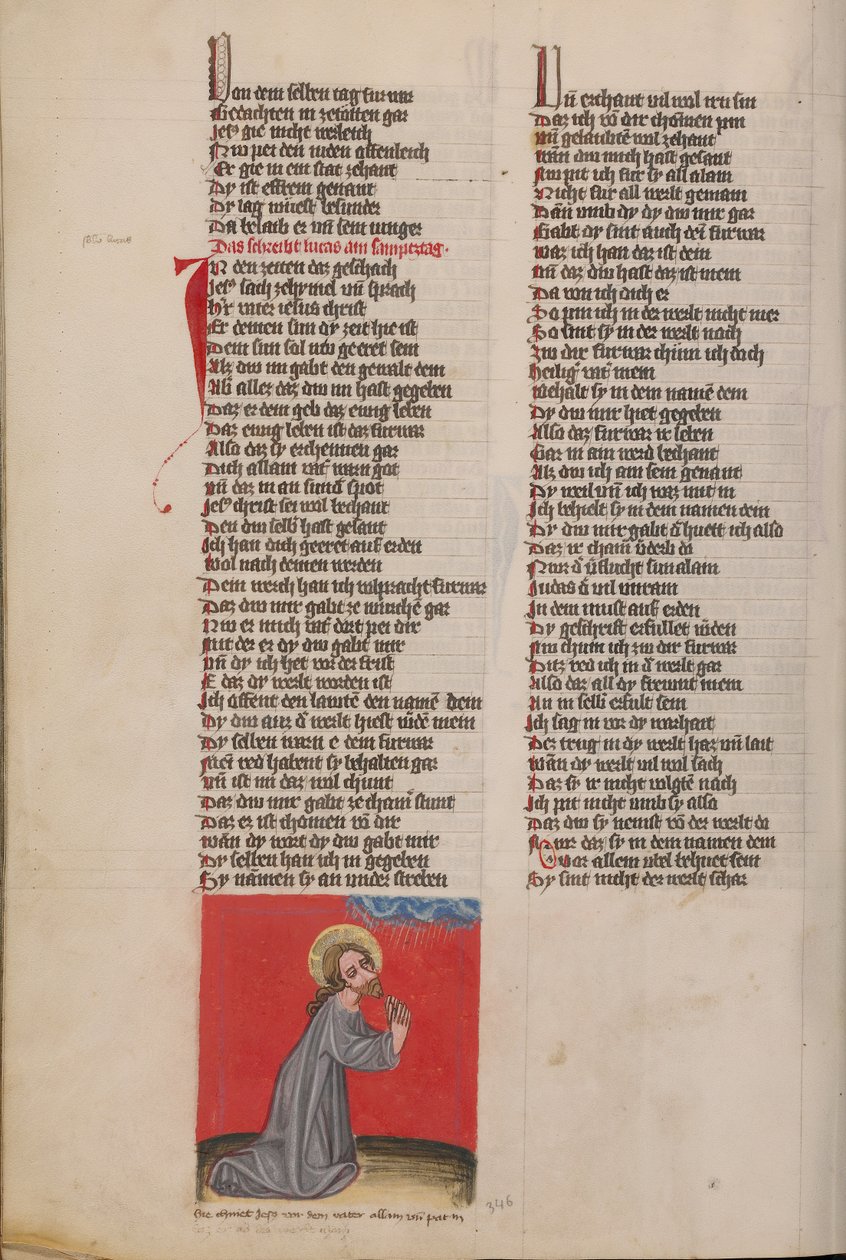 Christus bidt in de woestijn door Unknown artist
