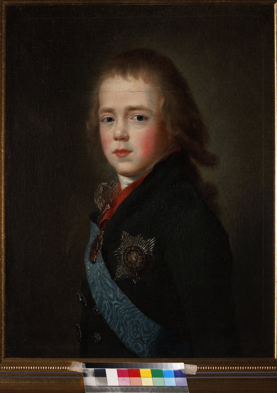 Portret van grootvorst Constantijn Pavlovitsj van Rusland als kind door Unknown artist