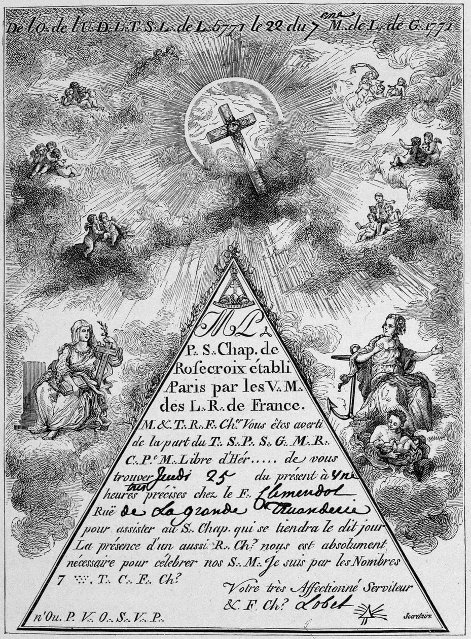 Bijeenkomst van een rozenkruiser (facsimile) - Frankrijk door Unknown artist
