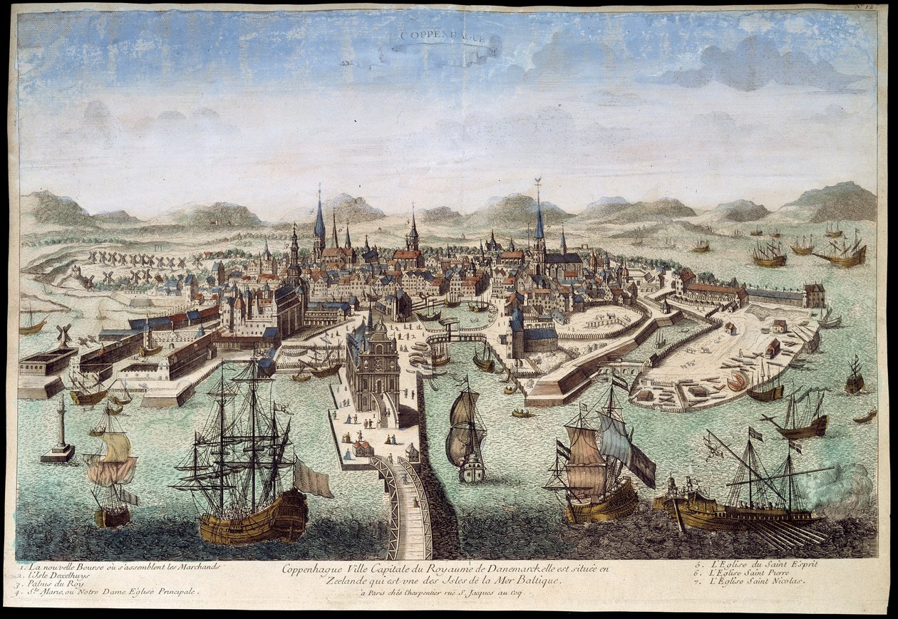 Kopenhagen, begin 18e eeuw door Unknown artist