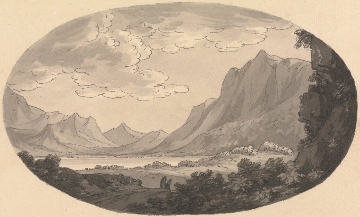 Cumberland landschap door Unknown artist