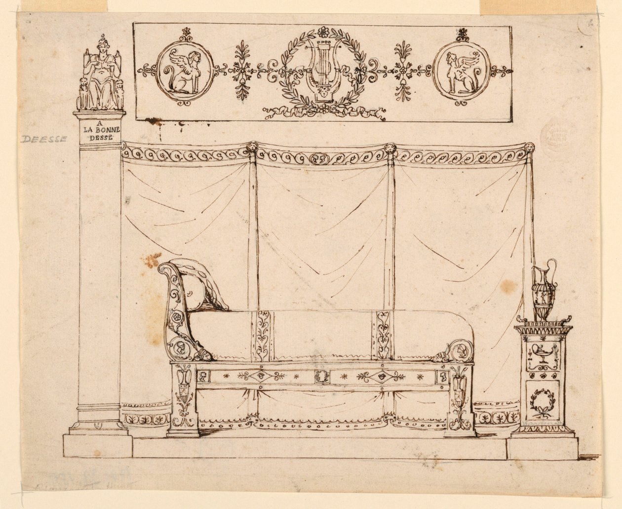 Ontwerp voor Slaapkamermeubilair door Unknown artist