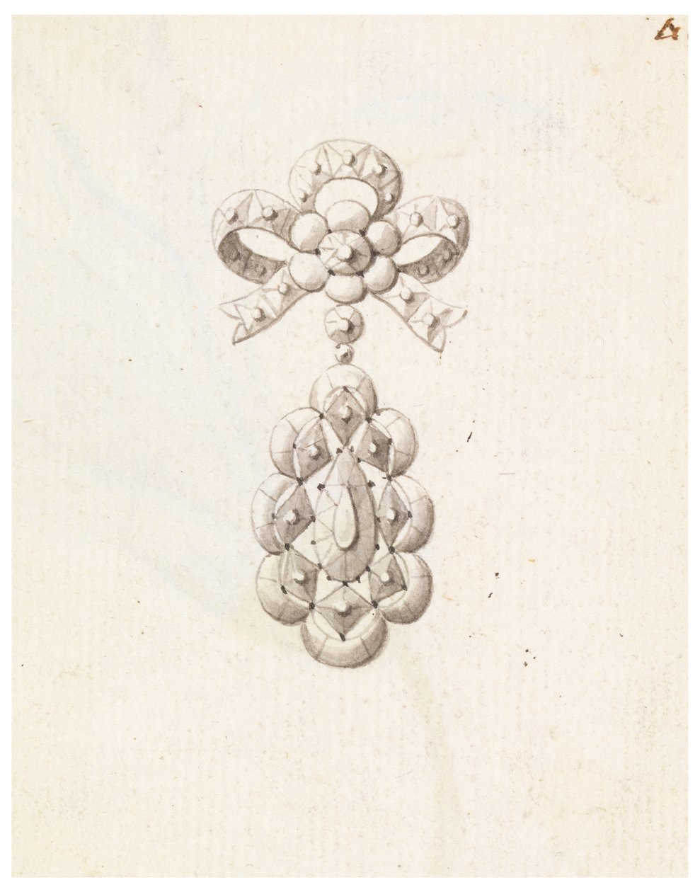 Ontwerp voor een broche door Unknown artist
