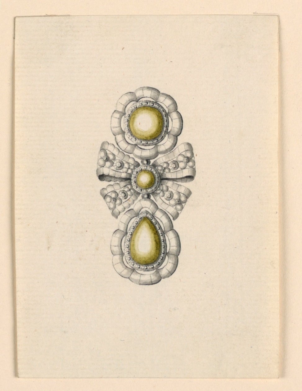 Ontwerp voor een oorbel door Unknown artist