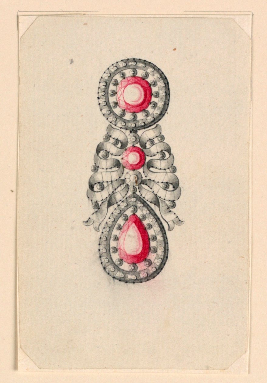 Ontwerp voor een oorbel door Unknown artist