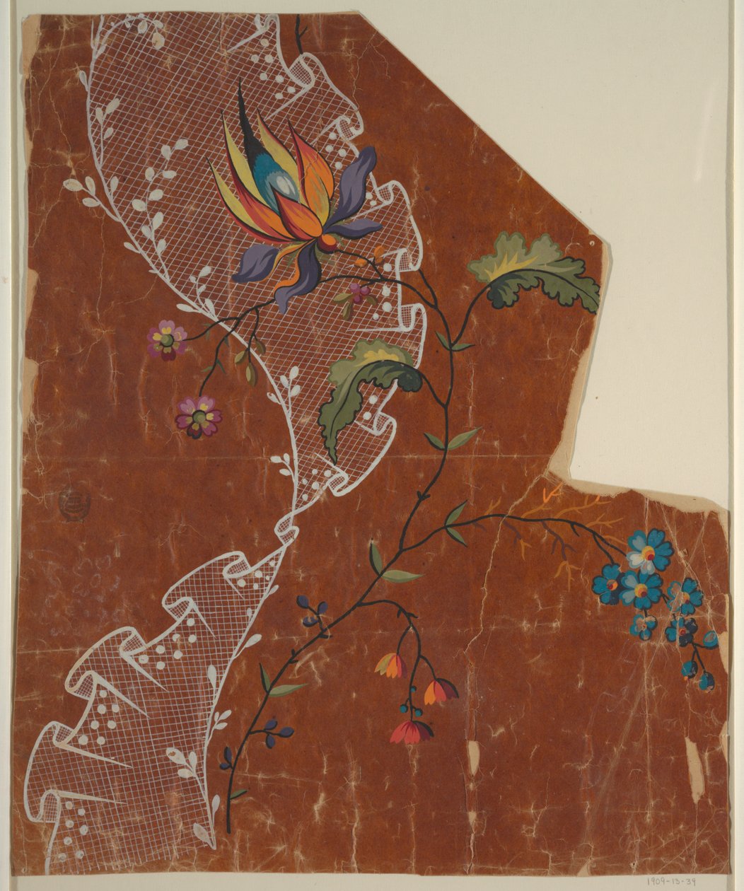 Ontwerp voor een geborduurde of geweven stof door Unknown artist
