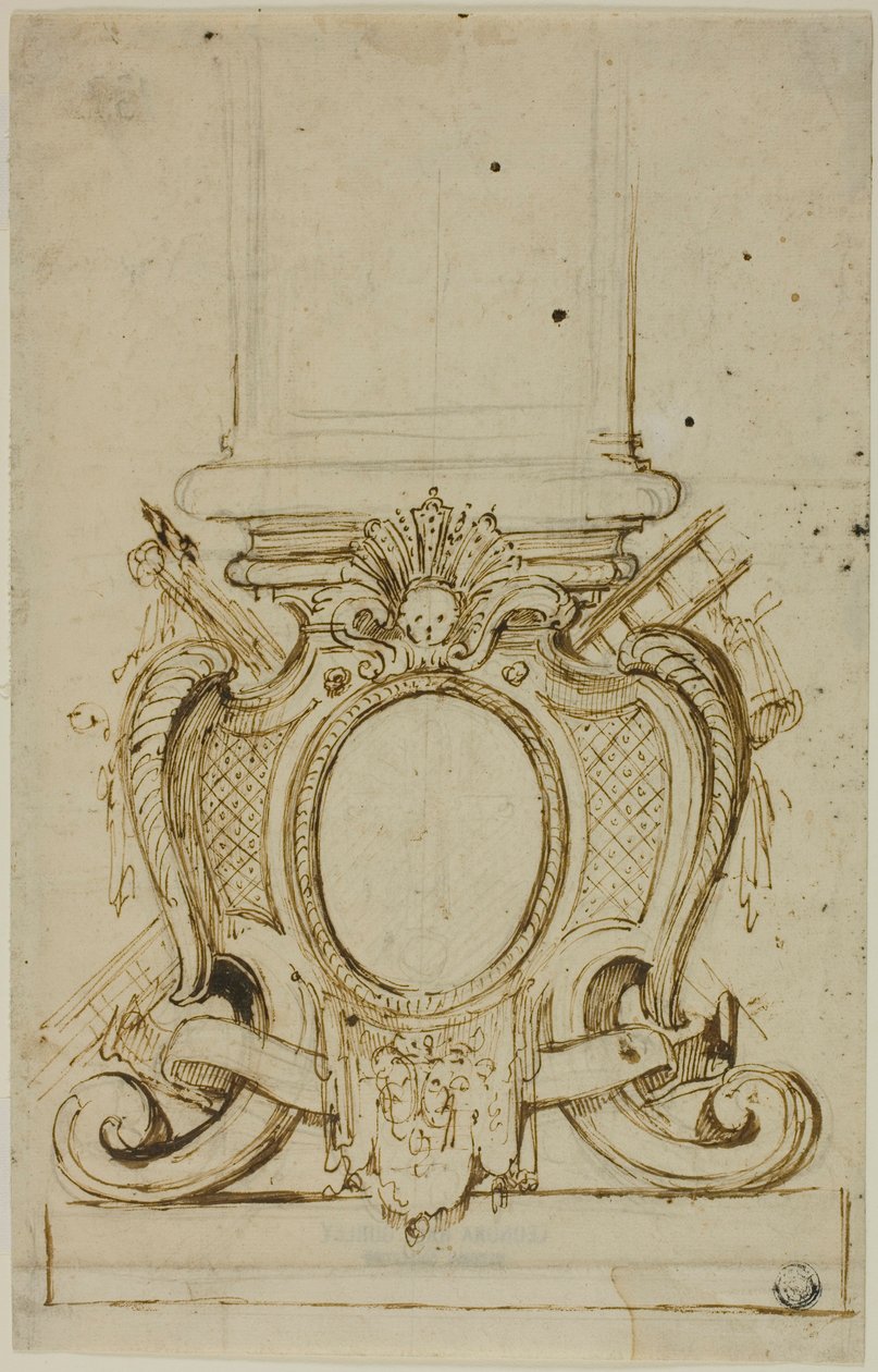 Ontwerp voor de Basis van een Sokkel door Unknown artist