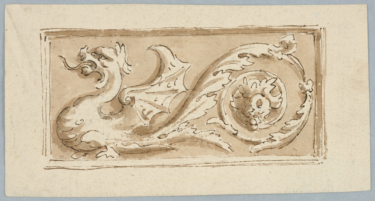 Ontwerp voor de decoratie van een langwerpig paneel door Unknown artist