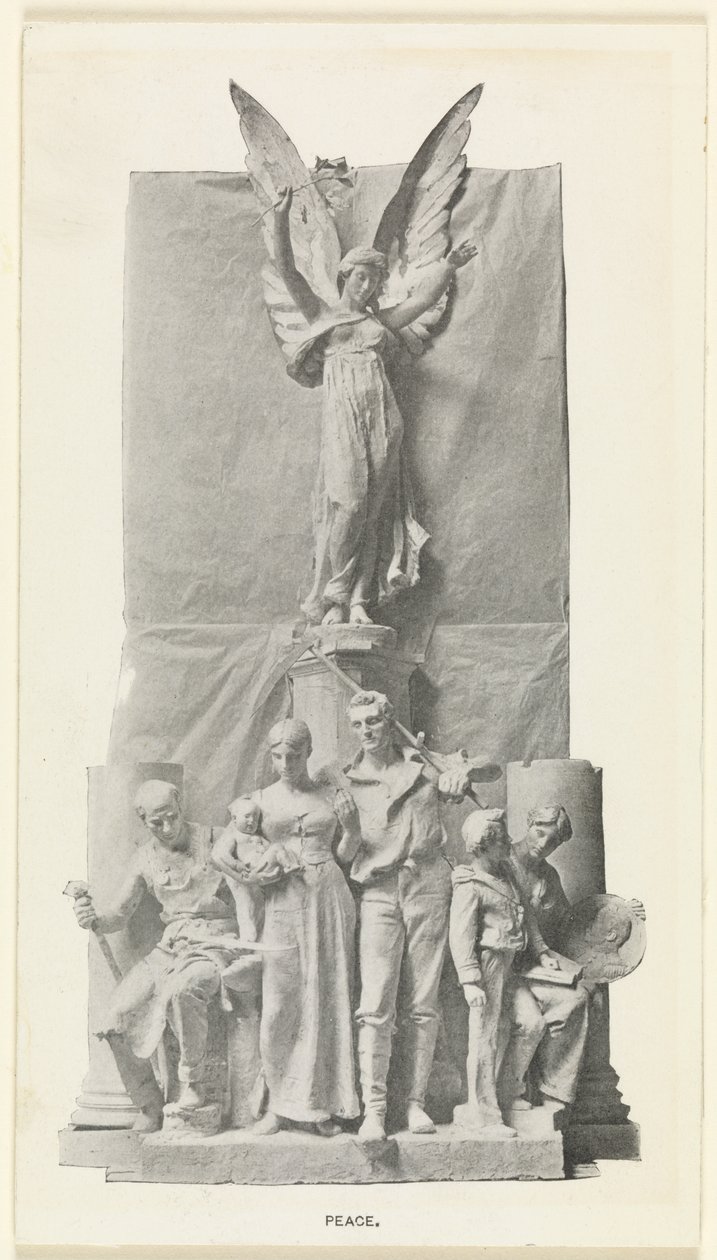 Detail van het beeldhouwwerk Vrede op de Dewey Arch, Madison Square, New York door Unknown artist