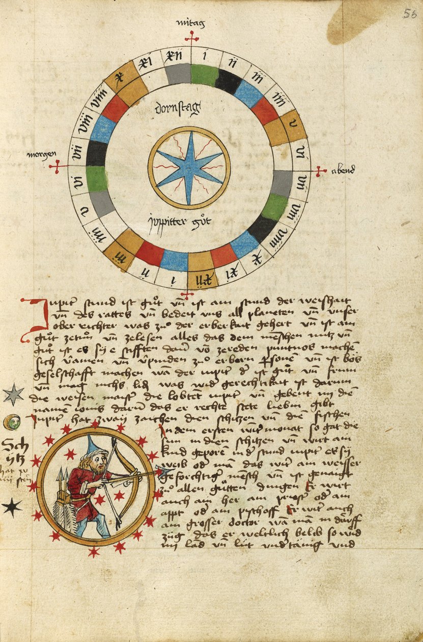 Diagram voor donderdag; Boogschutter door Unknown artist