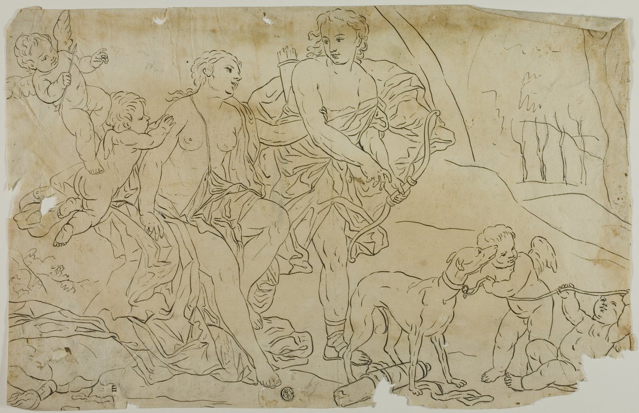 Diana en Endymion door Unknown artist