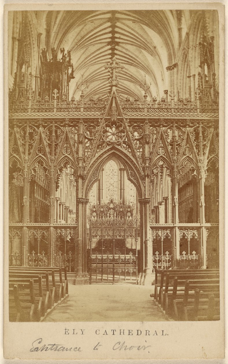 Kathedraal van Ely. Toegang tot het koor. door Unknown artist