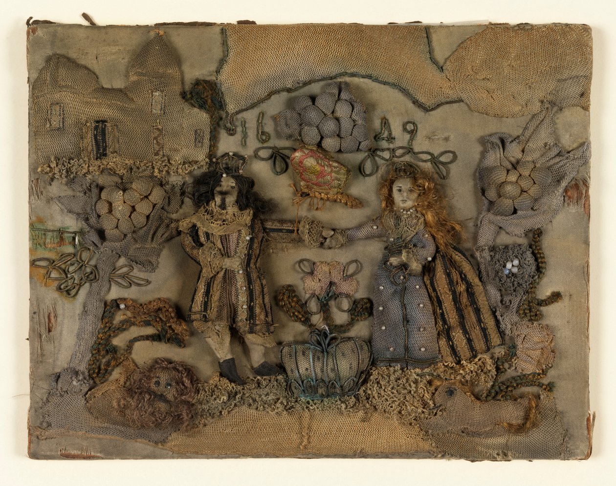 Geborduurd schilderij door Unknown artist