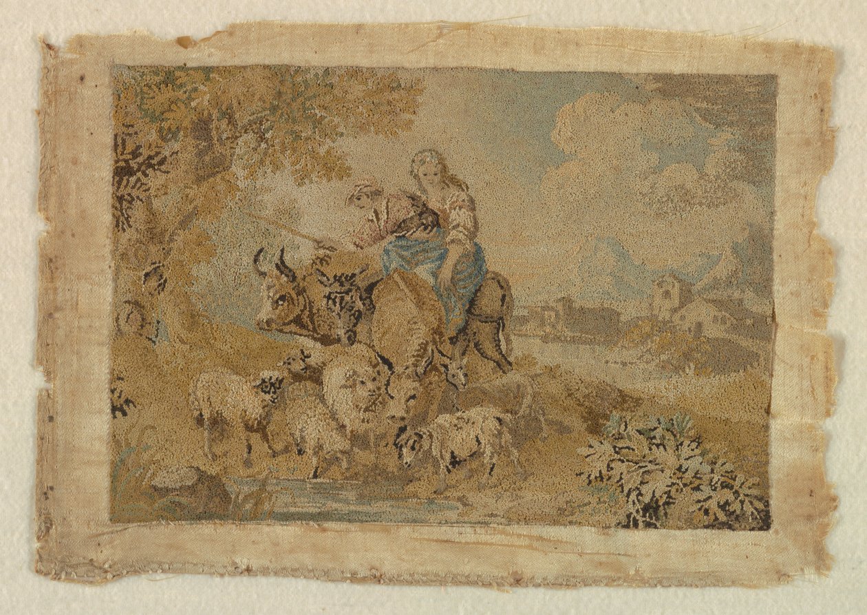 Geborduurd schilderij door Unknown artist