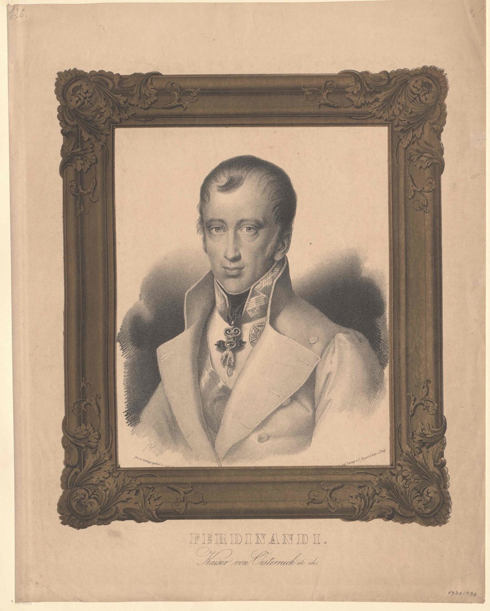 Keizer van Oostenrijk Ferdinand I (prent) door Unknown artist