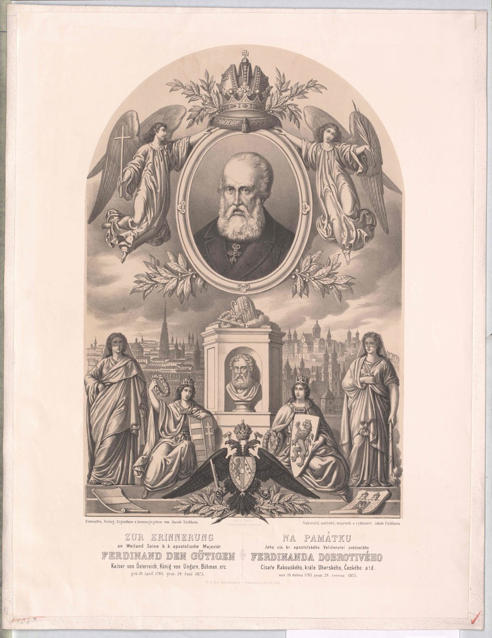 Keizer van Oostenrijk Ferdinand I (prent) door Unknown artist
