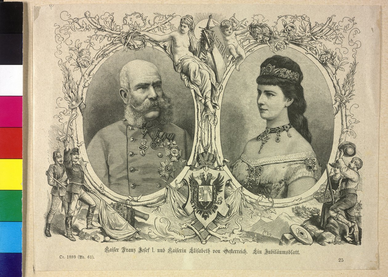 Keizer van Oostenrijk en Elisabeth Franz Joseph I door Unknown artist