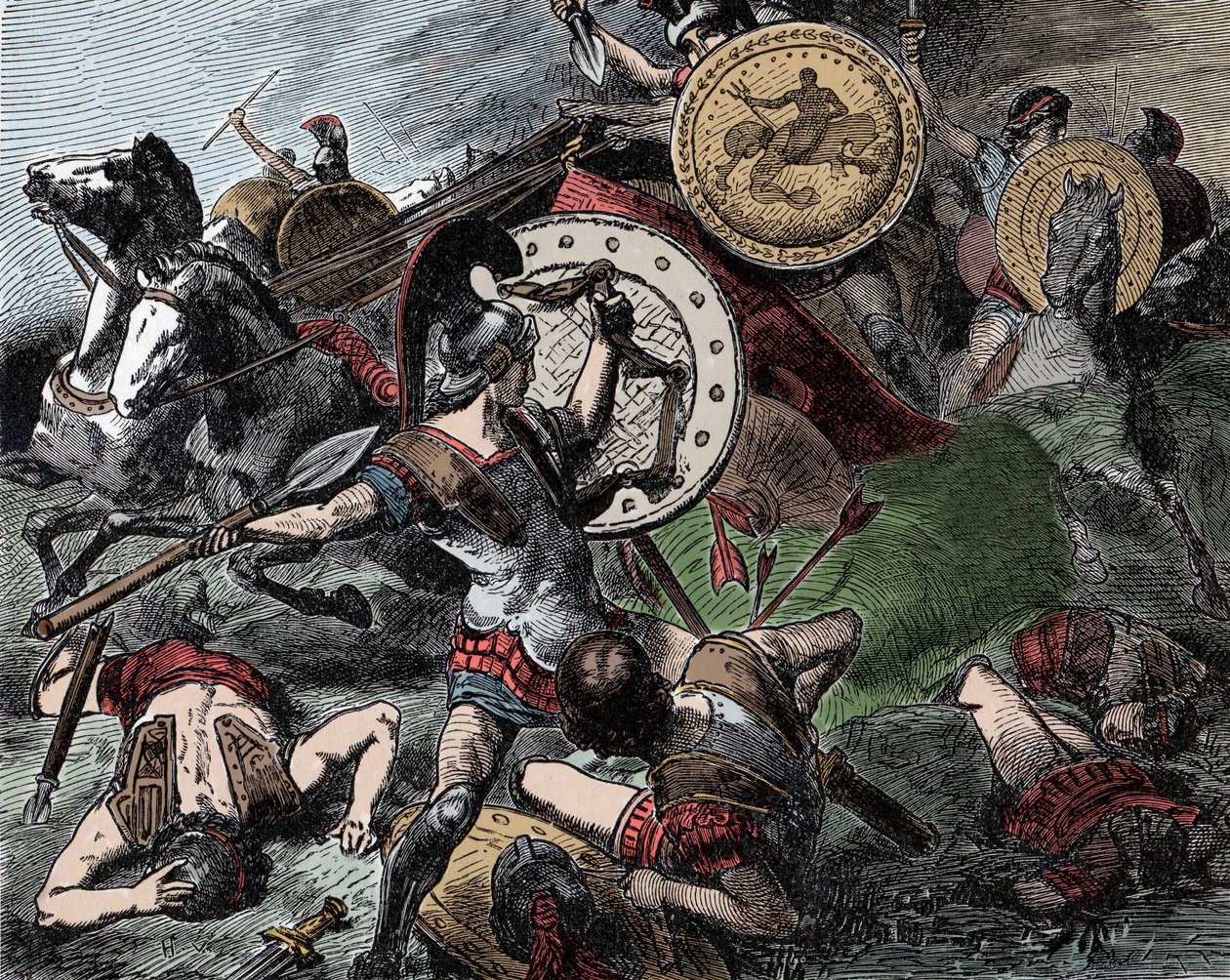 Epaminondas redt Pelopidas door Unknown artist
