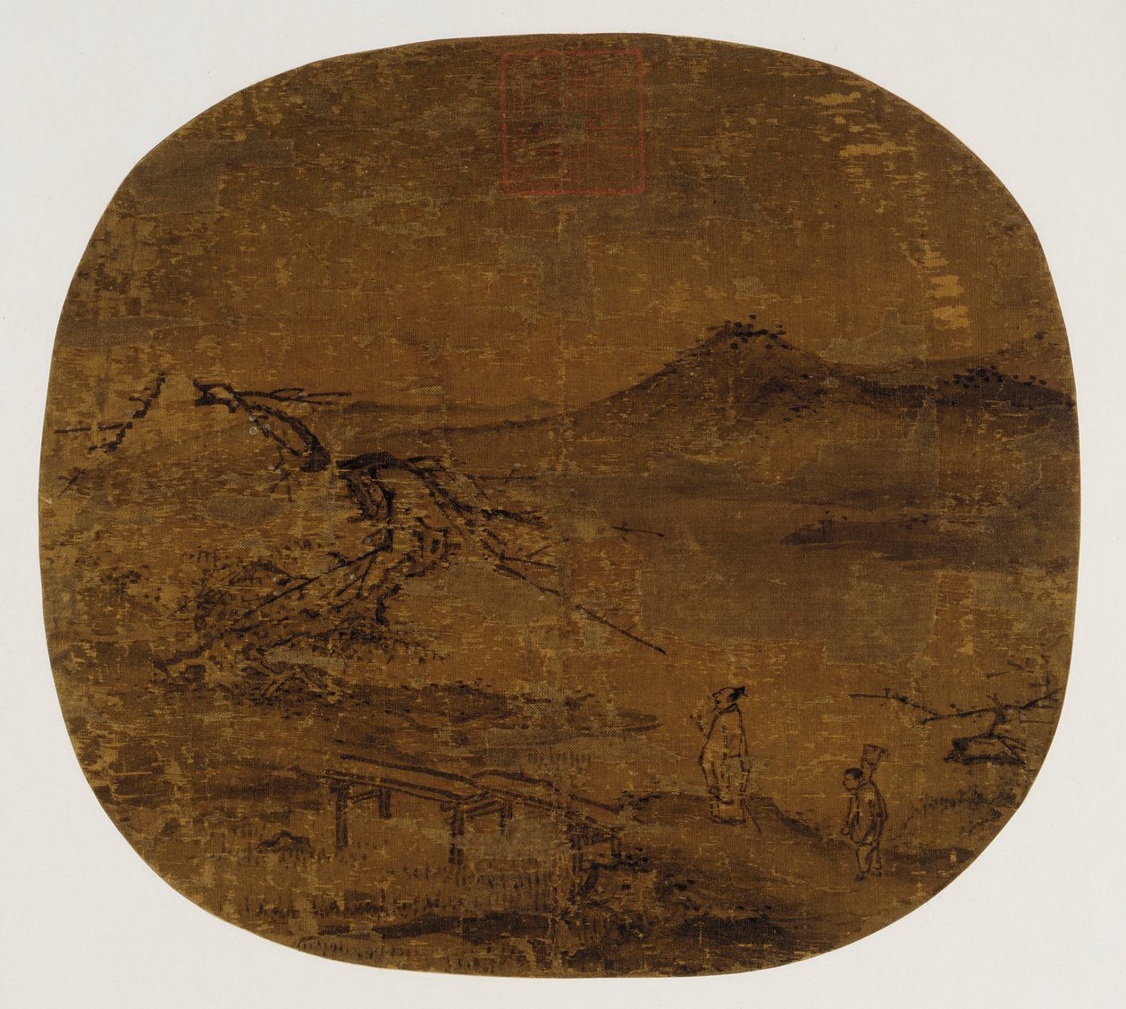 Waaier gemonteerd als een albumblad door Unknown artist