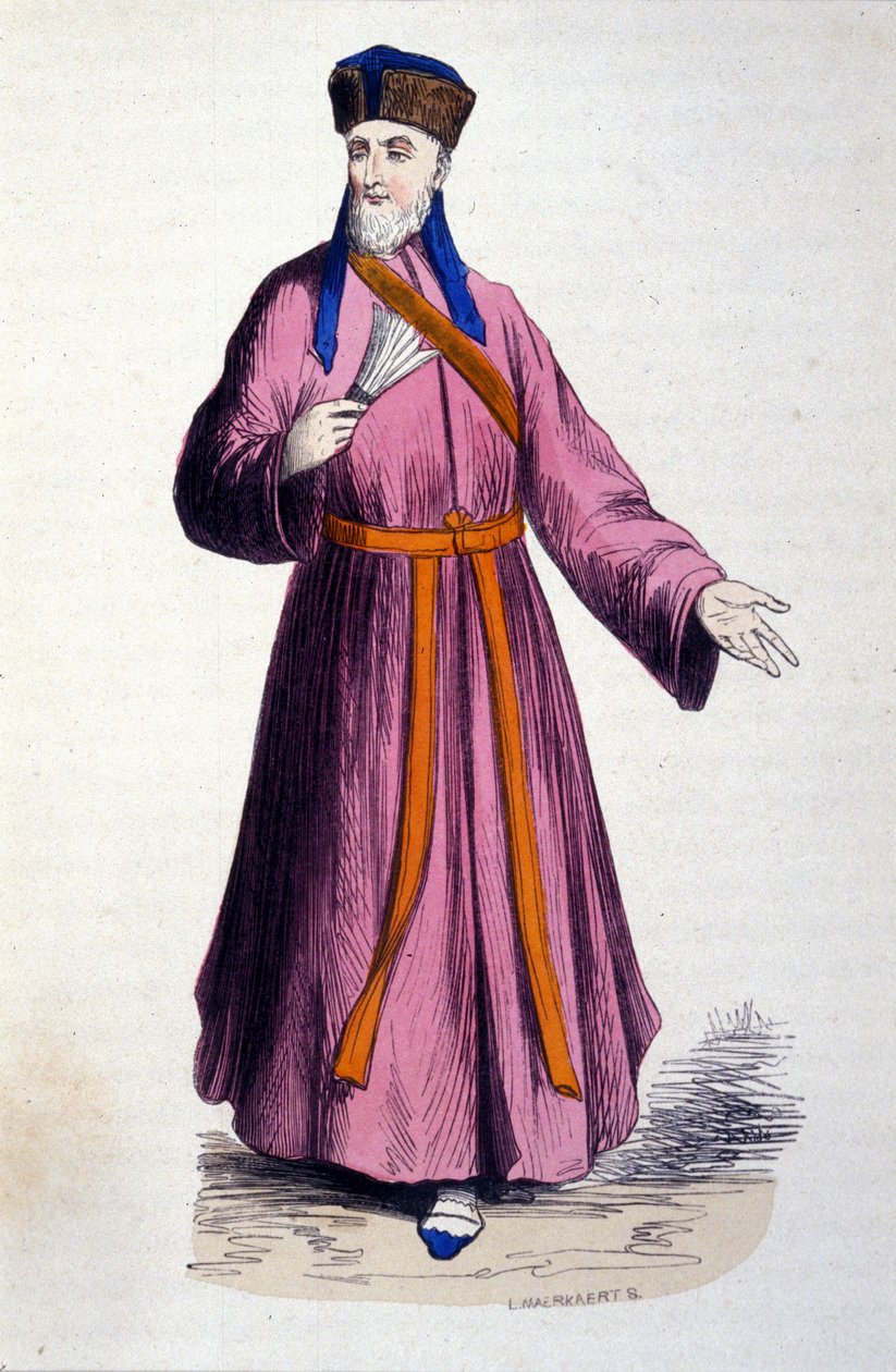 Vader Matteo Ricci (1552-1610), Italiaanse jezuïet, oprichter van de katholieke missie in China door Unknown artist