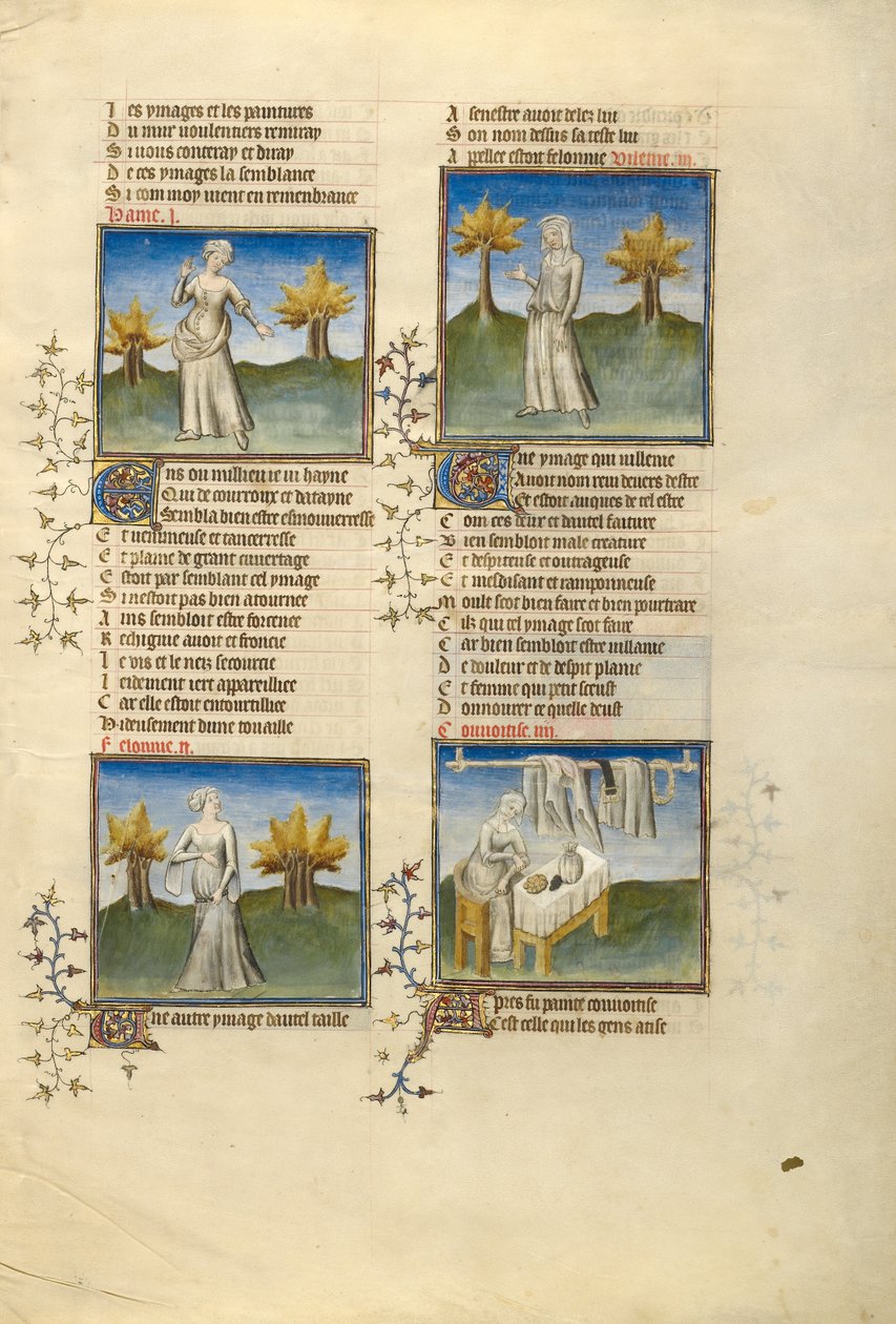 Vrouwelijke personificaties van haat, kwaad, gemeenheid en hebzucht door Unknown artist