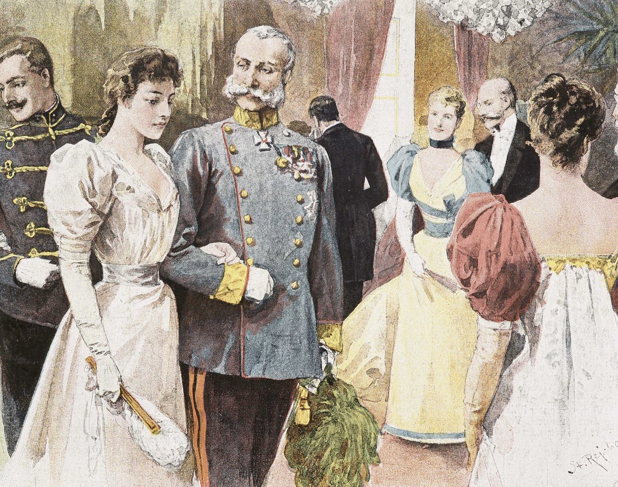 Festiviteiten in Oostenrijk: Francois Joseph I door Unknown artist