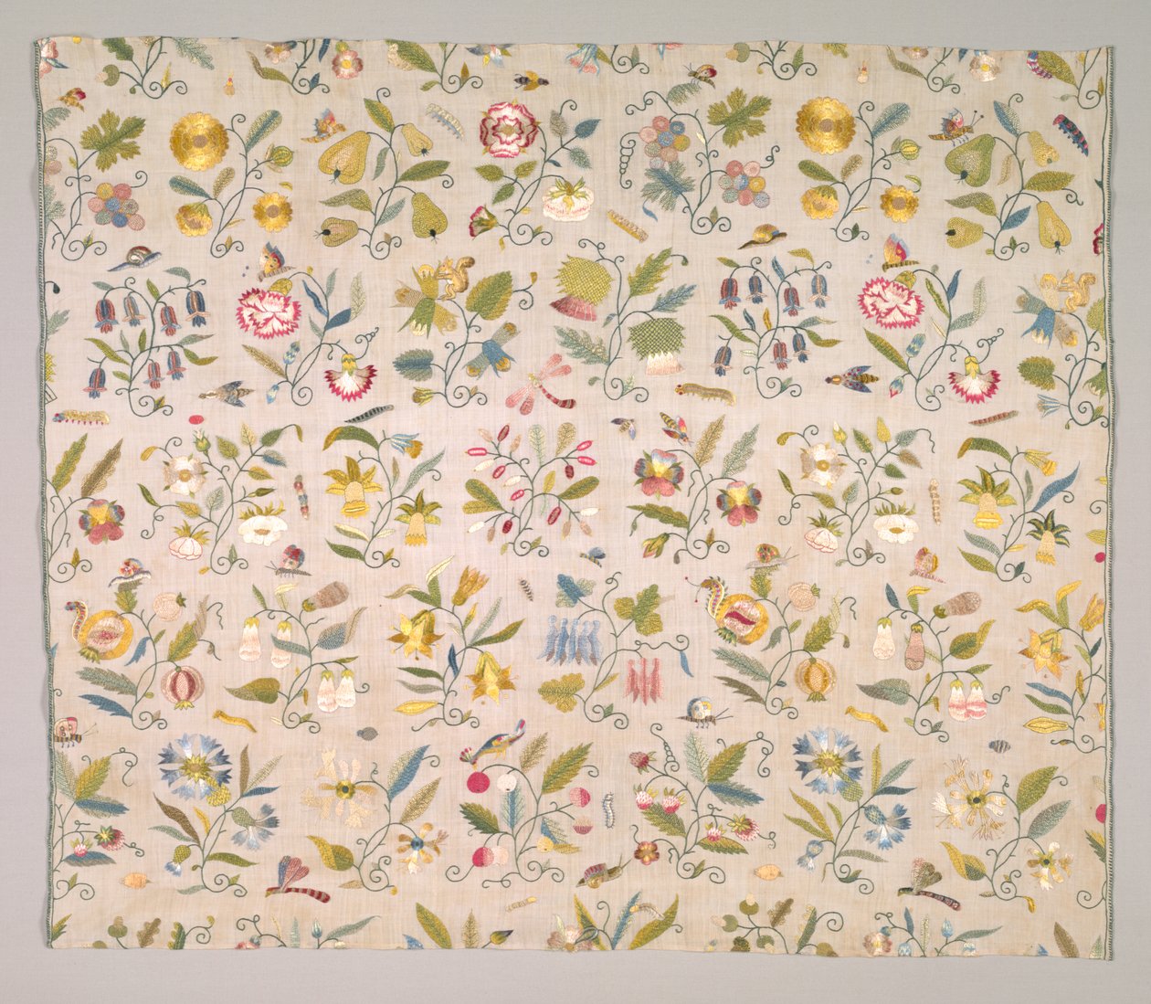 Bloemenpaneel, Waarschijnlijk van een Gordijn door Unknown artist