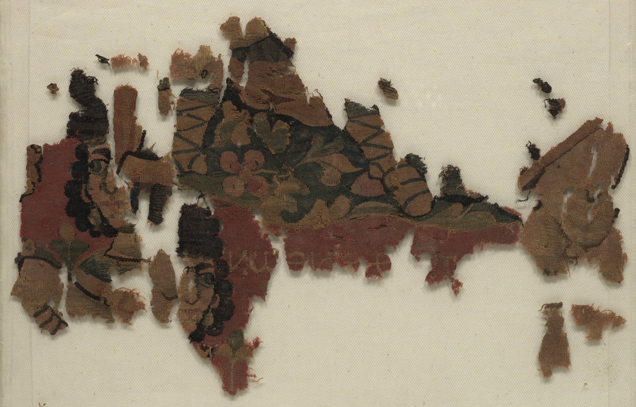 Vier Fragmenten van een Wandkleed: Athena Partheneon door Unknown artist