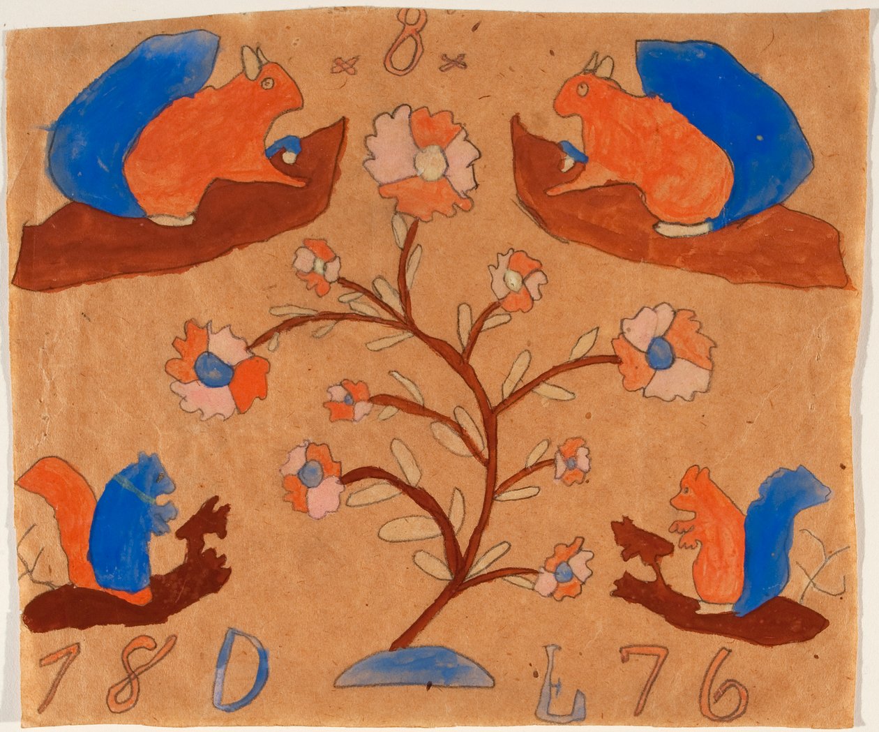Vier Eekhoorns door Unknown artist