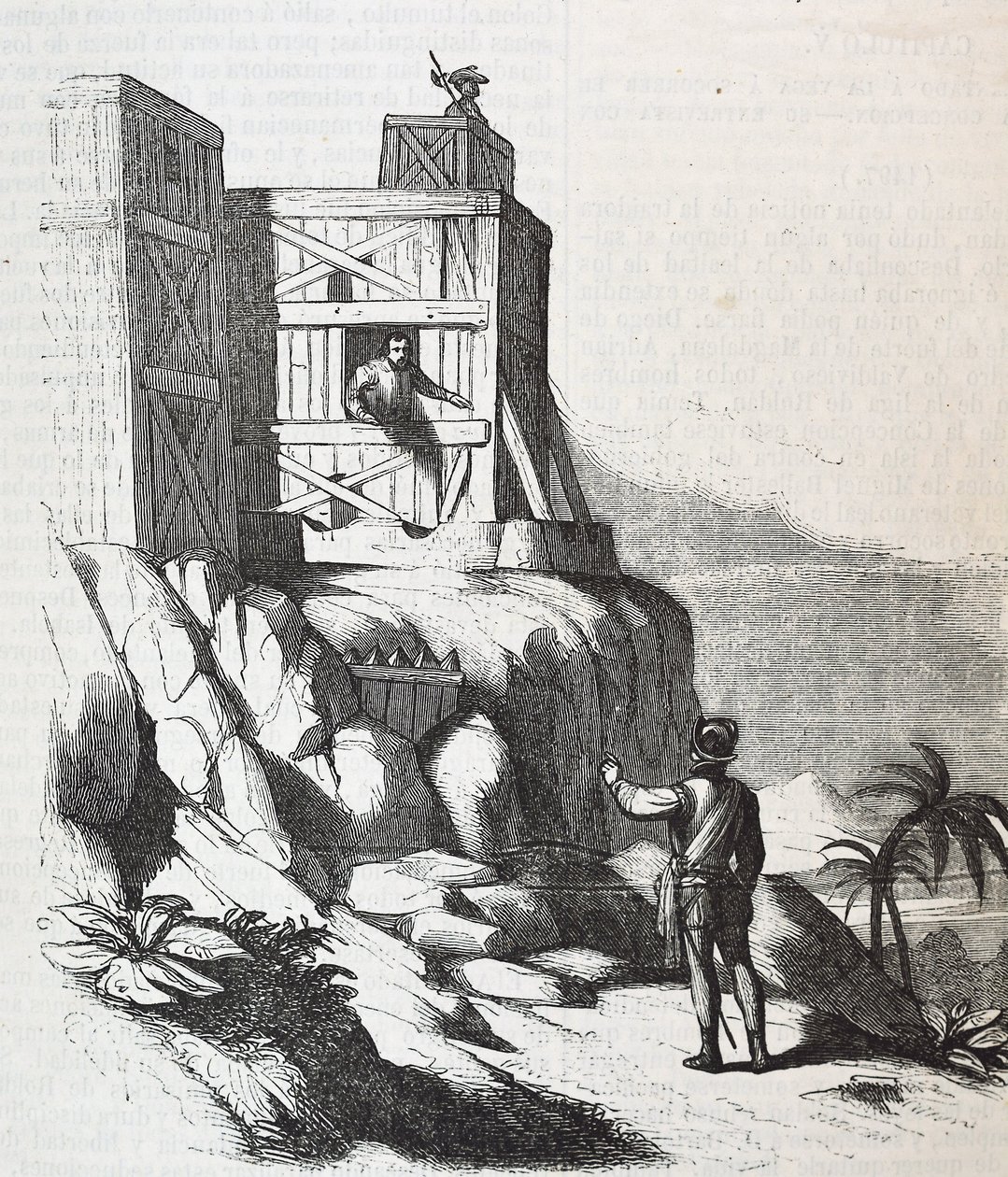 Francisco Roldan spreekt met Adelantado Bartholomew Columbus op het eiland Hispaniola, in Fort Concepcion in 1497 door Unknown artist