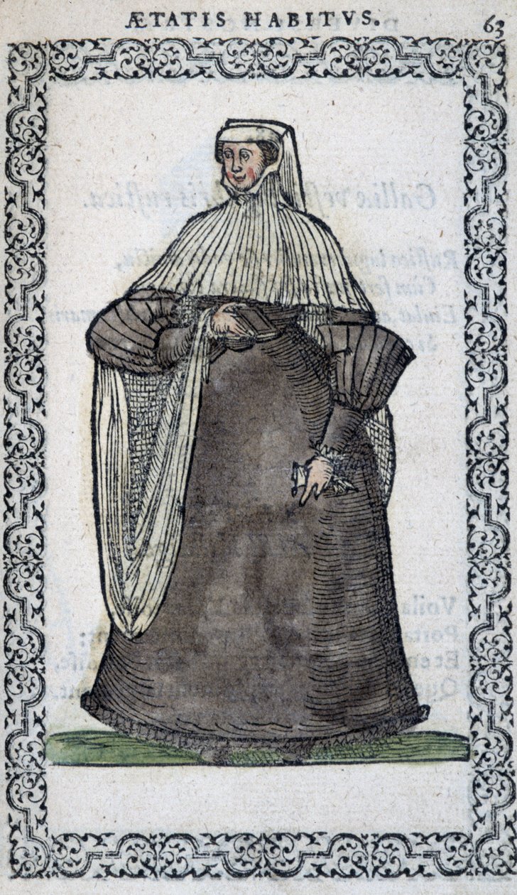 Franse vrouw in rouwkleding - in 