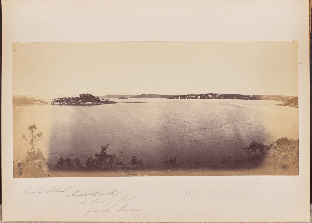 Garden Island, Rushcutters Bay en Darling Point vanaf het domein door Unknown artist