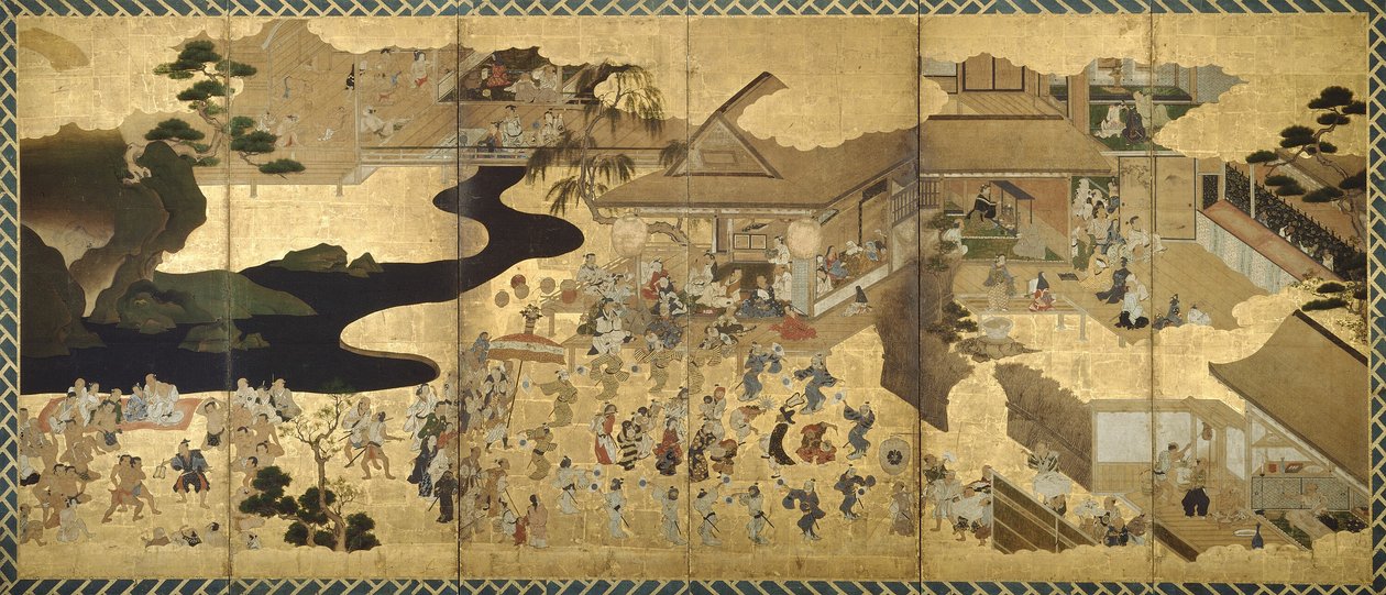 Genrescènes (Fūzoku byōbu) door Unknown artist