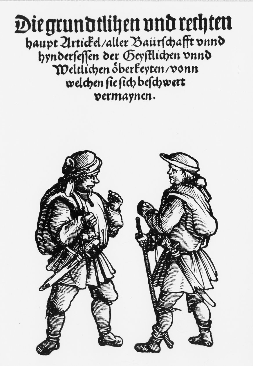 Duitse boerenwapens tijdens de opstand van de 16e eeuw. door Unknown artist