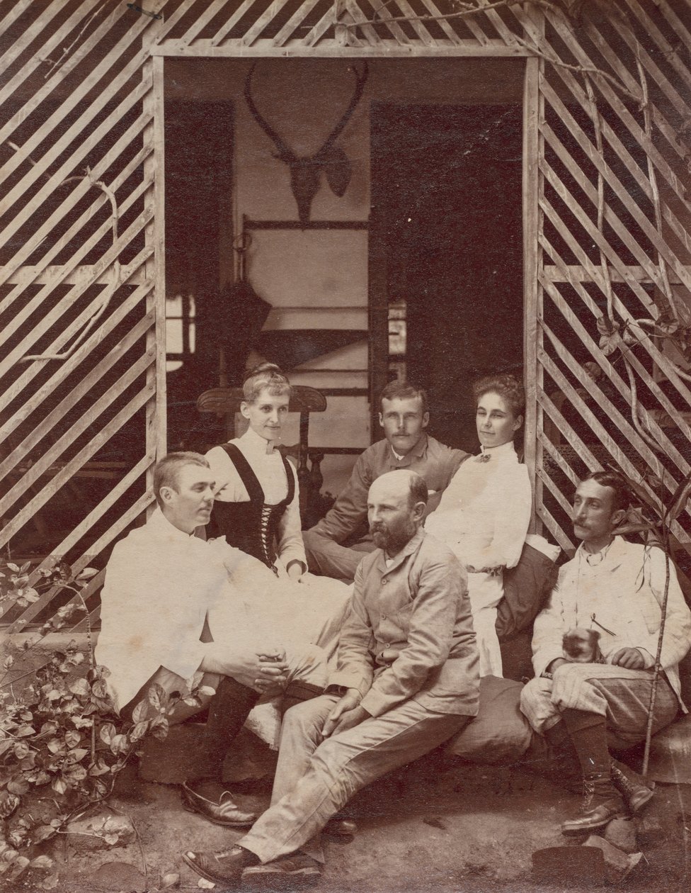 Groep genomen bij Nortekande Bungalow door Unknown artist